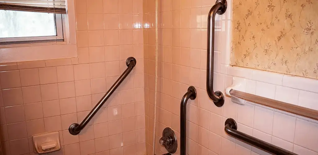 Shower grab bar installation for bathroom safety and accessibility in Miami, FL