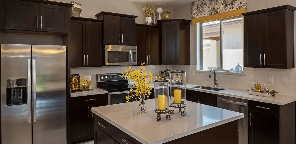 Cabinet painting results with freshly painted kitchen cabinets in Miami, FL